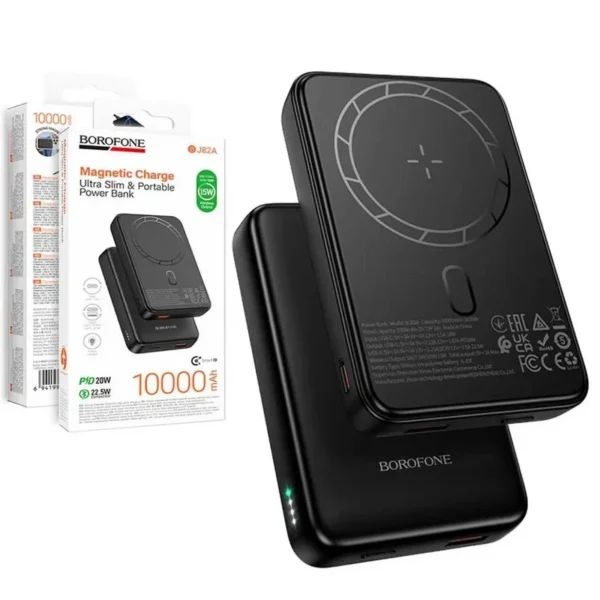 power bank borofone bj82a magsafe inalámbrico 10.000mah | carga rápida + envío gratis