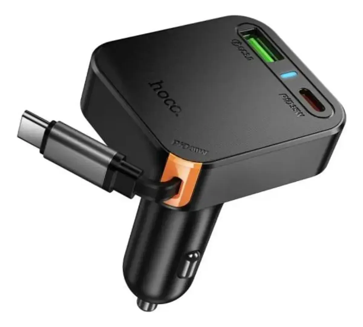 cargador de auto hoco nz18 usb dual | carga rápida para celular en vehículo